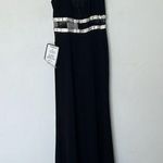 Sequin Hearts ‎ Rhinestone Halter Maxi Dress Black Juniors 5 NWT Photo 3