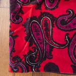 Talbots  Paisley Velvet Red Black Pencil Skirt Women’s Size 8P Photo 5
