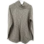 prAna  Calexa Tunic Top Cowl Neck Pocket Terry Knit Outdoor Heather Oatmeal Large Photo 1