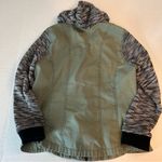 Mudd  Olive Jacket Textured Sleeves snap pockets hood hiking outdoors army Photo 8