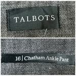 Talbots New Pants Chatham Ankle Black Gray Sharkskin Mid Rise Women’s Size 16 Photo 12
