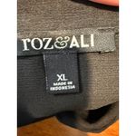 Roz & Ali Roz Ali Black Sleeveless Collared Pleated Sheer Button Front Top Women XL Sheer Photo 2