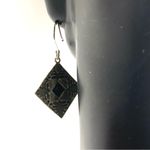 ORCHID STERLING SILVER WITH DARK BLUE SAPPHIRES DANGLE EARRINGS Photo 3