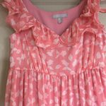 Chelsea28 NWOT  X Nordstrom Ruffle Midi Dress In Pink Falling Leaves Photo 4