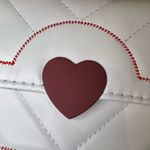 Quilted Vegan Leather Crossbody Bag White Photo 1