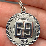 Sterling Silver Class Of 69 Charm Spencer 925 Round Disc Photo 0