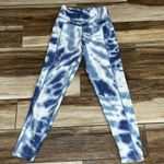 American Eagle  blue tye dye leggings Photo 2