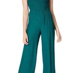 Guess  Berry Lilly jumpsuit wedding guest off shoulder wide leg green summer Photo 1