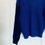 Central Park West NWT Area Stars Blue Green & Black Color Block Mock Neck Knit Oversized Sweater M Photo 6