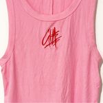 I am gia I.AM.GIA Size Large Pink Ribbed Lece Tank Top Sleeveless Photo 2