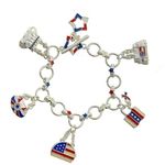 AMERICAN FLAG INDEPENDENCE DAY TOGGLE CLOSURE Silver Photo 0