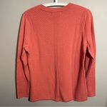 Krimson Klover Blush Ribbed Merino Wool blend sweater Orange Size M Photo 2