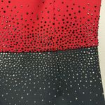 Calvin Klein  Rhinestone Red Black Sleeveless Scuba Stretch Sheath Dress Size 6 Photo 5