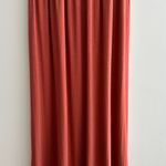 Boohoo  Stretch Midi Dress, Ruffled Off the Shoulder Sleeves, Burnt Orange, Size 6 Photo 14
