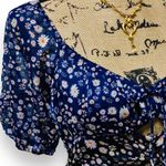 Free People Tessa 2 Tone Ruched Floral Open Back Dress New! Photo 6