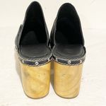 Urban Outfitters  Size 8 Black Uo Daizy Clog Shoes Wooden Heel Floral Print Photo 5