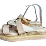 Splendid  Fara Espadrille Platform Slide Sandals Size‎ 10 Leather Pink Cream NEW Photo 0