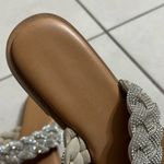 Sincerely Jules  Women Silver Sparkle Rhinestone Slides Size 9. Photo 3