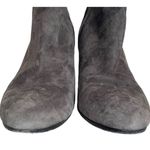 Vince Blakely Bootie Steel Gray Suede Leather Round Toe Block Heel Ankle Boots 8 Photo 4