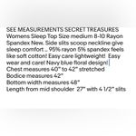 secret treasures  Womens Sleep Shirt Size Medium 8-10 Rayon Spandex New Photo 6