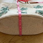 NWT Viral Tik Tok Beaded Sea Turtle Canvas Summer Beach Tote Bag Handcrafted Green Photo 10