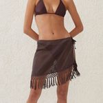 Cotton On Crochet Brown Fringe Mini Skirt Photo 0