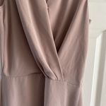 Babaton ‎ Aritzia Phoenix Dress Dusty Mauve Pink Faux Wrap Dress Size 8 Photo 4
