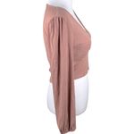 Mittoshop  Pink Ruched Crop Blouse Photo 4