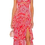 Likely Red Mutlicolor Ruffle Dress Photo 1