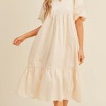 &merci Cream Oversized Midi Dress Photo 0