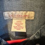 Calvin Klein Peplum Denim Jacket Fitted Size Small Jean Jacket 90’s Y2K vintage Blue Photo 2