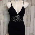 Windsor  Black Lace Corset Bodycon Mini Dress Size Large L NWT Photo 0