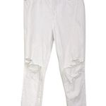 AGOLDE  Fen High Rise Relaxed Organic Cotton White Distressed Crop Jeans Size 28 Photo 0