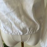 Gianni Bini Camilla Long Sleeve Pullover Woven Linen Blouse, White, Large, NWT Photo 8