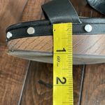 Bleecker and Bond  Sandra  Leather Wedge Black Studded Platform Sandals  Size 10 Photo 5