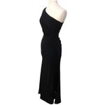 Vince Camuto Black One-Shoulder Pleated Waist Gown 6 NWOT Photo 5