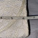 La Regale LTD vintage lace clutch w/nylon chord strap & fringe tassle white Photo 9