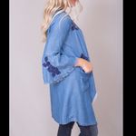 NWT Billy T Rose Embroidered Jacket Blue Size M Photo 1