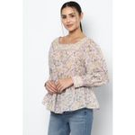 American Eagle AMERICAN‎ EAGLE Women Purple Long-Sleeve Square Neck Peasant Blouse - XS NWOT Photo 2