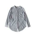 Free People  No Limits Stripes Button Down Shirt In Blue Photo 7