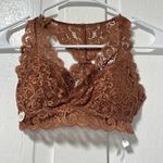Aeropostale NWT Aerpostale Brown Lace Racerback padded bralette size XS Photo 0