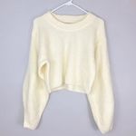 Urban Outfitters Outfitter Semi Crop Knit Sweater Cream Photo 1