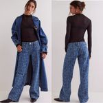 Free People Tennessee Low Rise Boyfriend Jeans Size 32 Bohemian Floral Retro 70s Photo 1