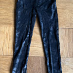 Spanx Black Faux Leather Camo Print Leggings, Size S, EUC Photo 0