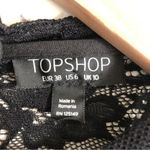 Topshop  Black Lace Fitted Sleeveless Tank Racerback High Neck Mini Dress Photo 10
