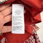 Madewell Pintucked Puff-Sleeve Midi Dress in Red Floral Fall Dress Size 00 NWT Photo 13