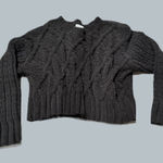 Arizona  Women's Pullover Sweater Black knitted crochet cropped warm casual basic Photo 0