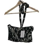 Abercrombie & Fitch Womens Green Floral Halterneck Tie-Back Crop Top Size Medium Photo 1