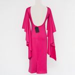Black Halo  Eve – Iconic Pink Ruffle-Sleeve Sheath Dress Photo 2