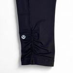 Lululemon Race With Grace Crop Black/Mini Hyper Stripe Blue Leggings Size 4 Photo 6